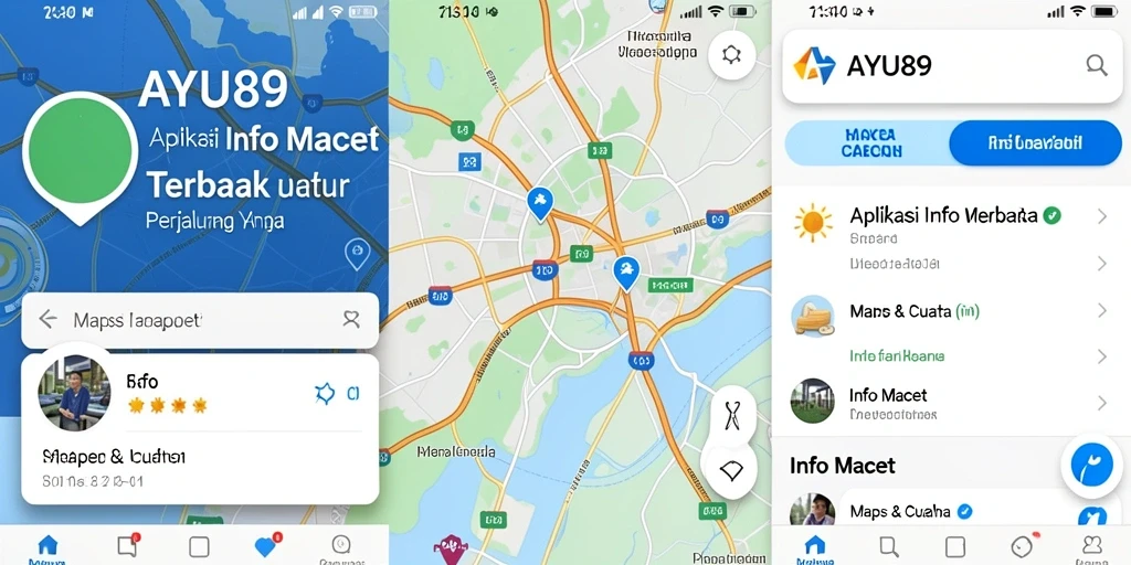 Antarmuka aplikasi AYU89 menampilkan informasi kemacetan secara real-time.