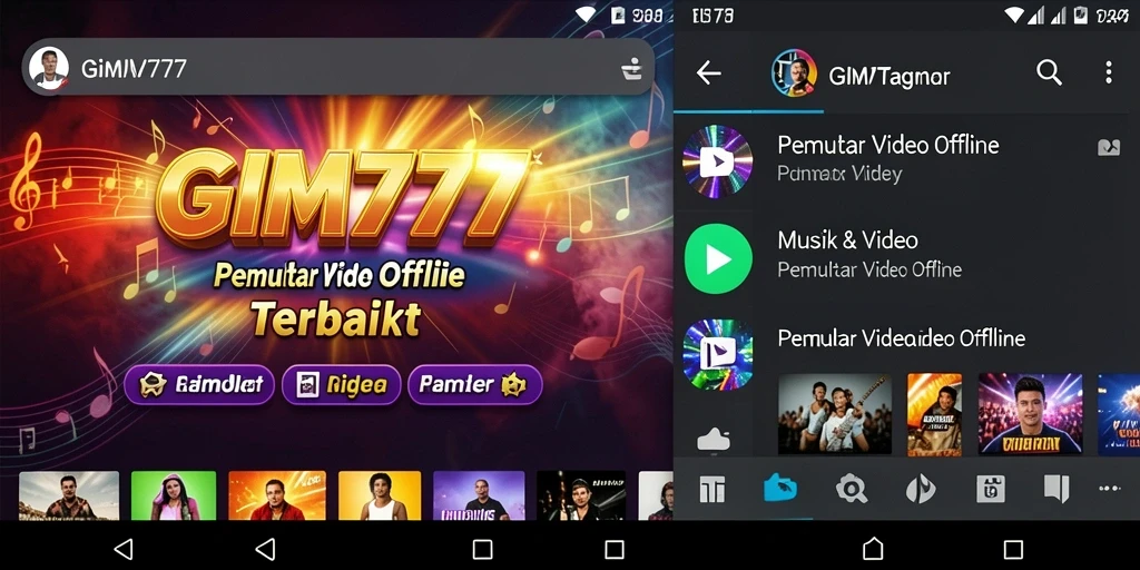 Antarmuka intuitif GIM777 untuk Pemutar Video Offline.