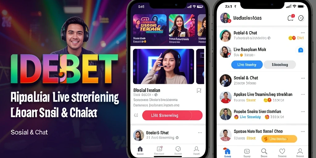 Antarmuka IDEBET memperlihatkan fungsi Live Streaming yang menarik dan interaktif.