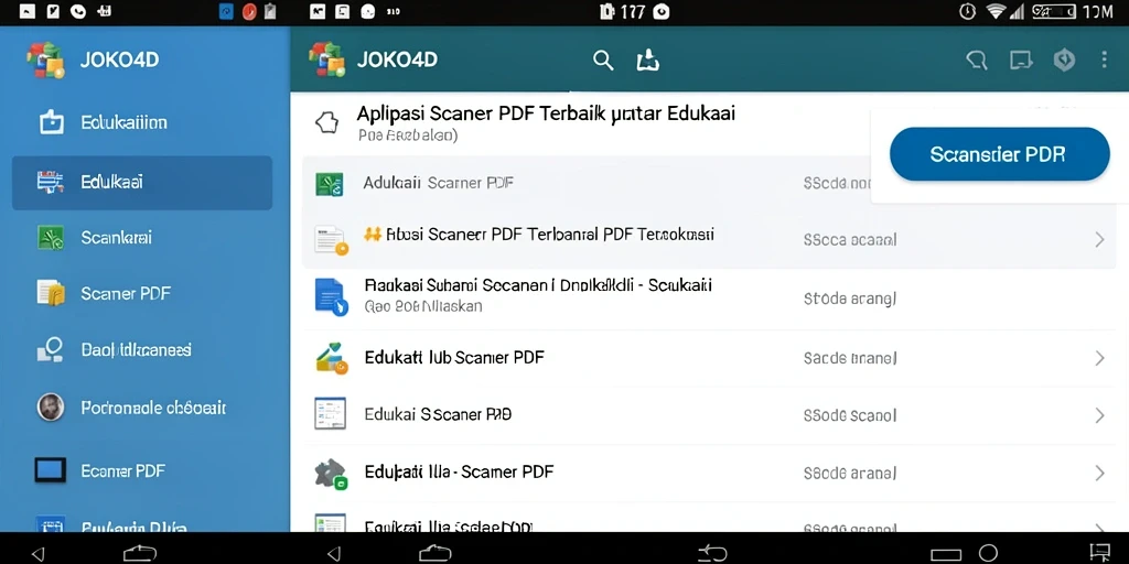 Antarmuka sederhana JOKO4D untuk pemindaian dokumen PDF.