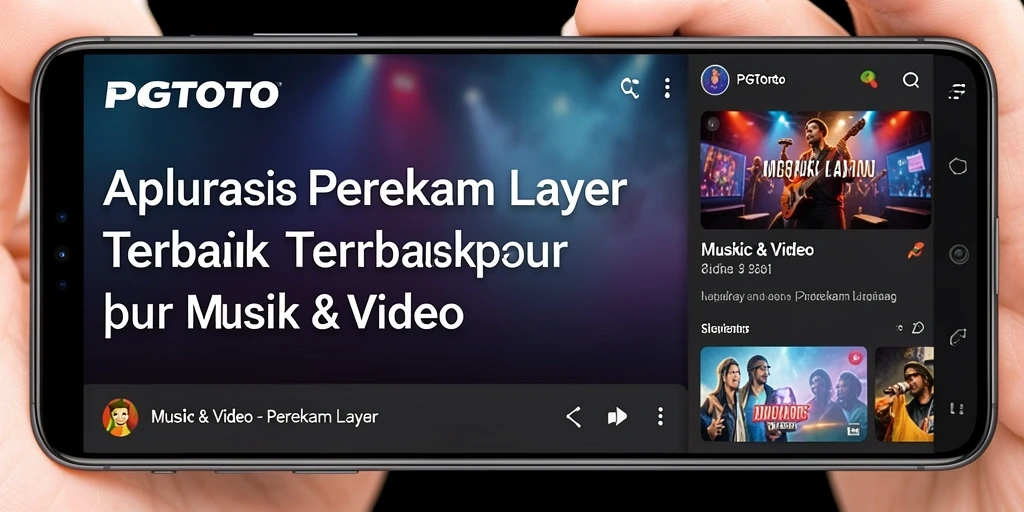 Antarmuka PGTOTO saat merekam layar dengan berbagai opsi pengaturan.