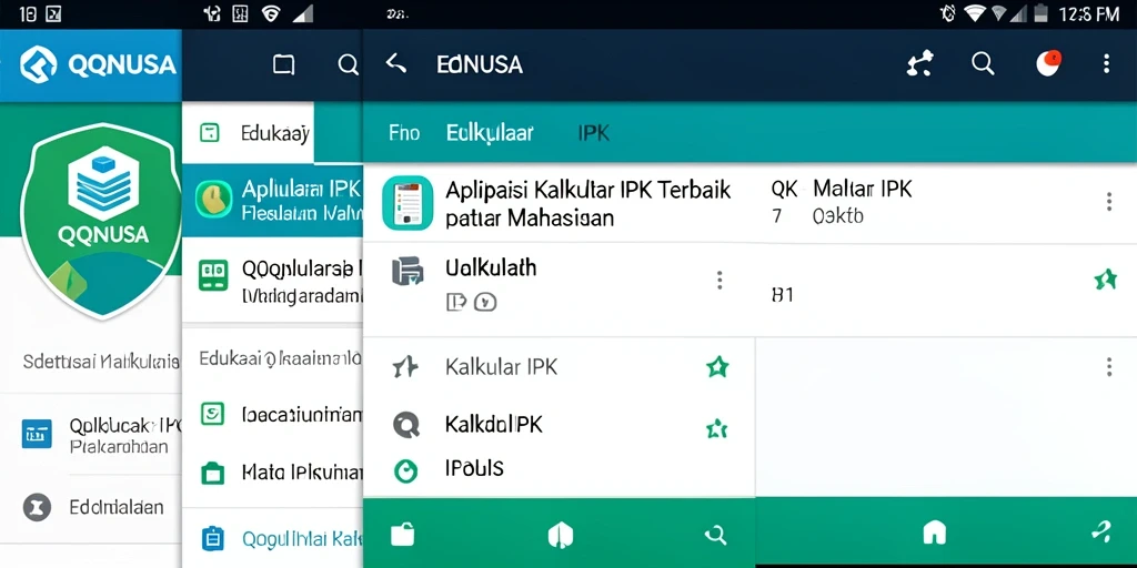 Antarmuka pengguna QQNUSA untuk kalkulasi IPK yang simpel dan efektif.