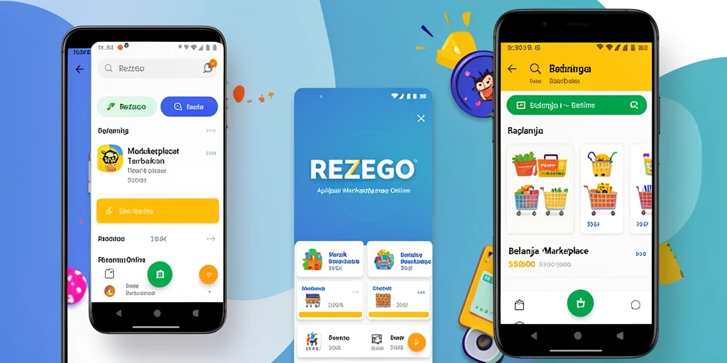 Gambaran antarmuka aplikasi REZEGO yang menarik dan mudah digunakan.