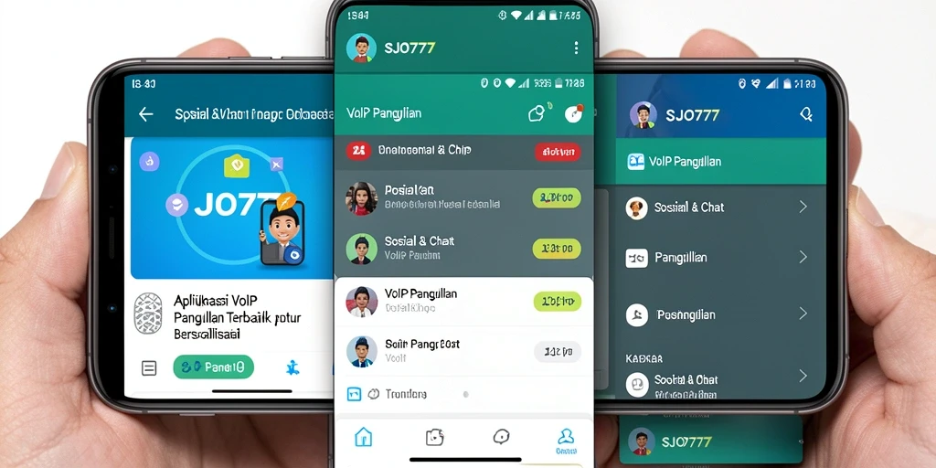 Antarmuka aplikasi SJO777 yang sederhana dan mudah digunakan untuk panggilan VoIP.